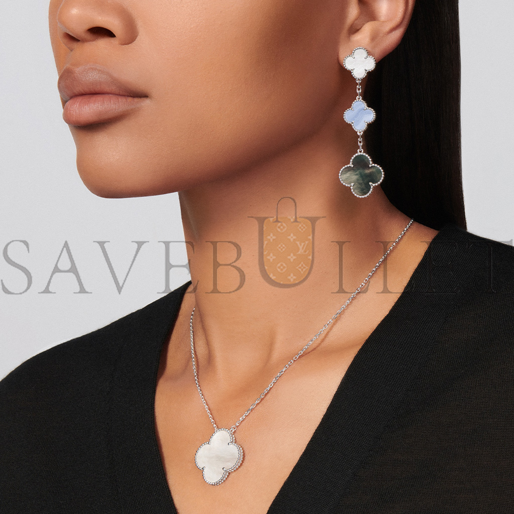 V*N CL*F arpels magic alhambra pendant - white gold, mother-of-pearl  vcarn32200